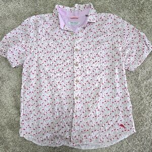 Tommy Bahama Pink Flamingo Button-Down Shirt